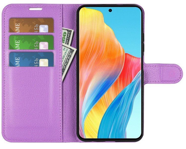 Чохол книжка Lichee для OPPO A38 фіолетовий 093102 фото