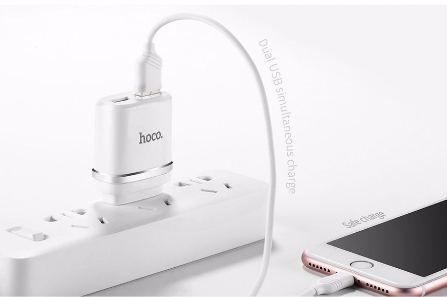 Мережеве ЗУ HOCO C12 Smart 2,4 A 2USB 50985 фото