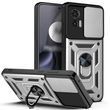 PC + TPU чохол Camshield armor для Motorola Edge 30 Neo / сріблястий