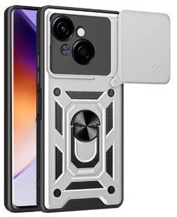 PC + TPU чехол Camshield Armor для Tecno POP 9 (4G) / серебристый 201670 фото