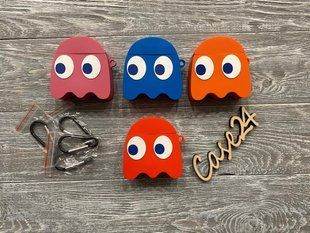 Чохол Pac-Man на Airpods рожевий 080931 фото