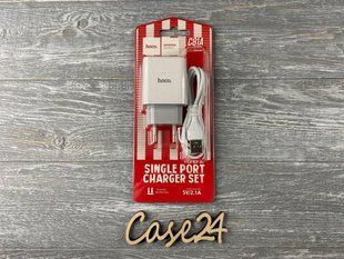 СЗУ Hoco C81A с кабелем Micro-usb (1USB, 2.1А) 1м 82651 фото