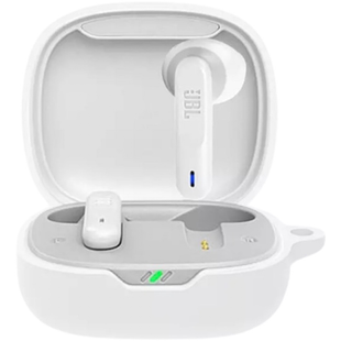 Силіконовий чохол із карабіном для JBL Wave Flex білий 90981 фото