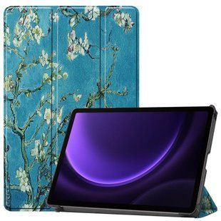 Чехол книжка Crazy Horse для Samsung Galaxy Tab S9 FE (10.9") / flowers 093941 фото