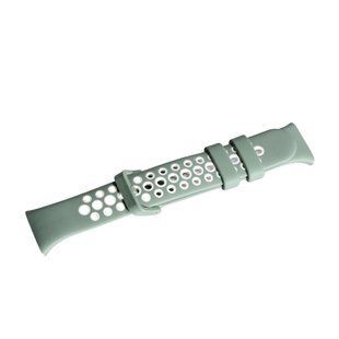 Ремешок браслет Perforation на Xiaomi Mi Smart Band 7 Pro Light Green and White 91031 фото