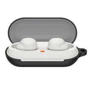 Силиконовый чехол с карабином для Sony WF-XB700 черный 89682 фото