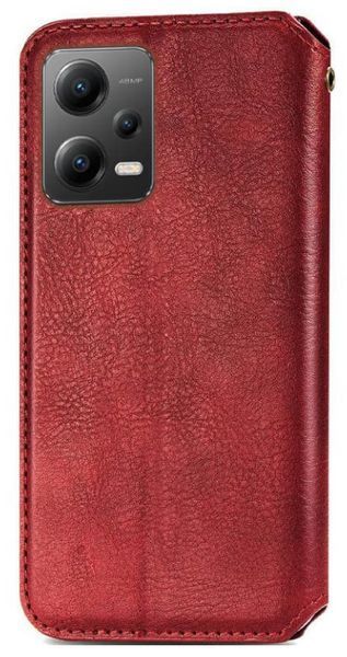 Шкіряний чохол книжка Cubic для Xiaomi Redmi Note 12 Pro (5G) / червоний 201363 фото