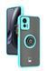 TPU чохол накладка Matte Ring Magnit для Motorola Edge 30 Neo блакитний 093354 фото 1