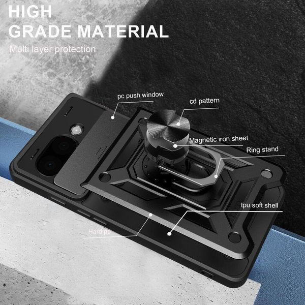 PC + TPU чохол Camshield Armor для Google Pixel 9A / сріблястий 098020 фото