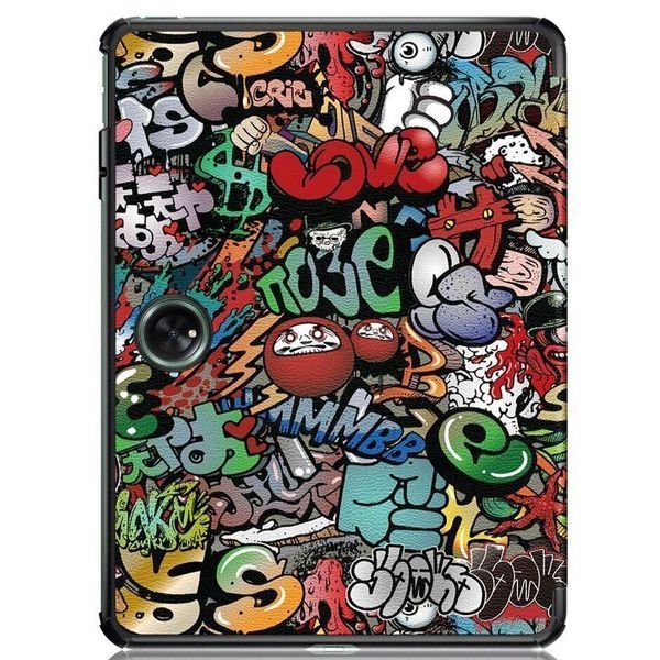Шкіряний чохол книжка Crazy Horse на планшет OPPO Pad 2 (11.61") / graffiti 097718 фото