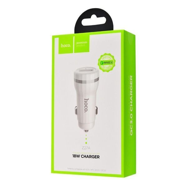 АЗУ Hoco Z27A Staunch QC3 3A.0 1USB 16926 фото