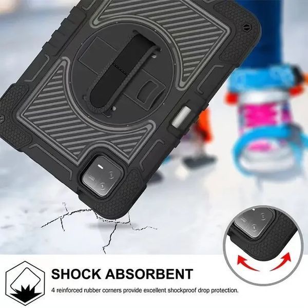 PC + TPU чехол Carbon Armor Cover Tablet на Xiaomi Pad 7 (11.2") / черный 099536 фото