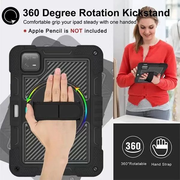 PC + TPU чехол Carbon Armor Cover Tablet на Xiaomi Pad 7 (11.2") / черный 099536 фото