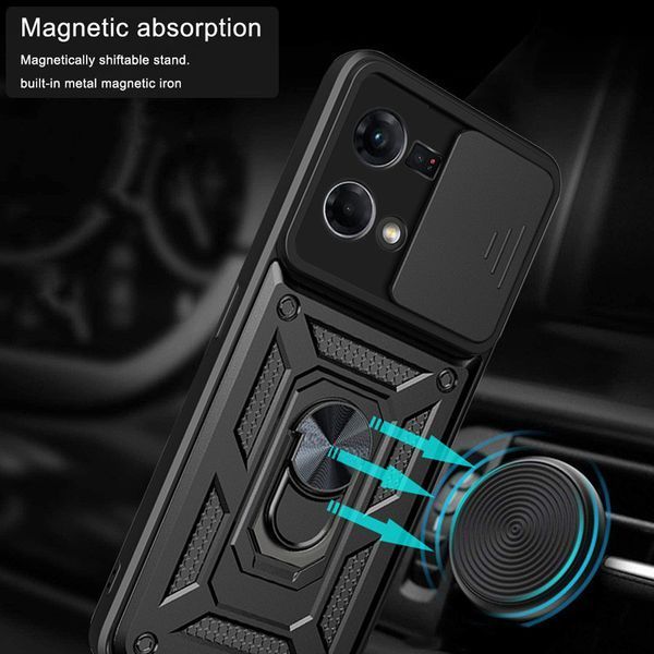 PC + TPU чохол Camshield armor для Oppo Reno 7 / червоний 089428 фото