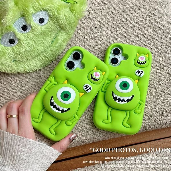 Гумовий 3D чохол для iPhone 15 / Mike Wazowski 098669 фото