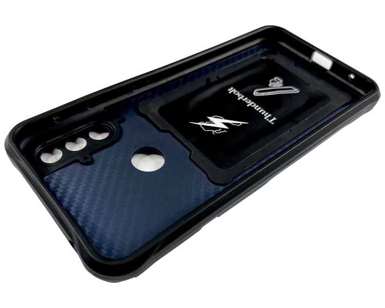 PC + TPU чехол Camshield armor для Motorola E7 Power ( на мото е7 павер) синий 85869 фото