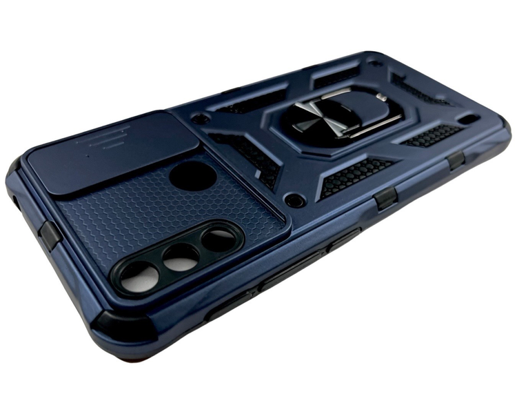 PC + TPU чехол Camshield armor для Motorola E7 Power ( на мото е7 павер) синий 85869 фото