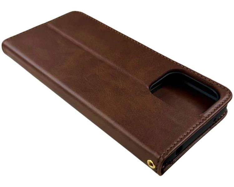 Чехол книжка Amsterdam для Xiaomi Redmi 12 коричневый 091231 фото