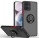 TPU чохол накладка Matte Ring Magnit для Motorola G54 чорний (червоні кнопки) 094794 фото 1