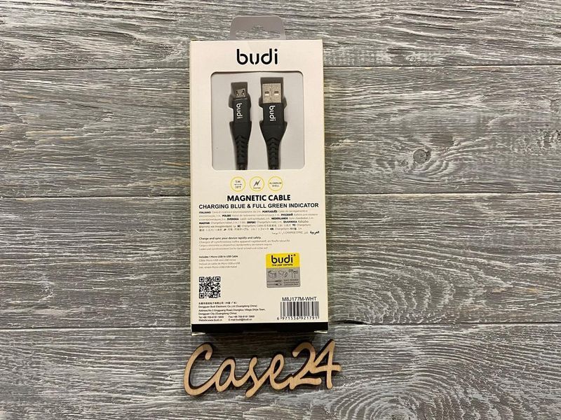 Магнітний кабель Budi на Micro-usb (2.4 A) 1m 81567 фото