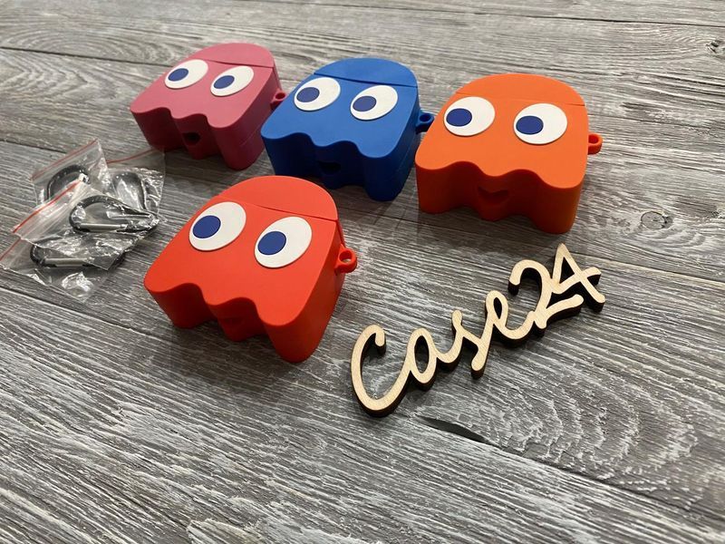 Чохол Pac-Man на Airpods рожевий 080931 фото