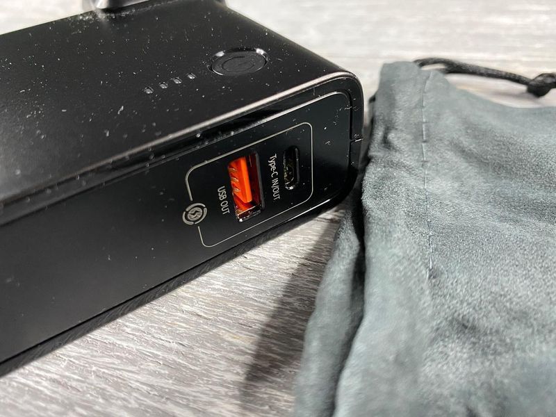 Мережевий зарядний пристрій + Power Bank Baseus GaN Charger 10000 мА&middot;год чорний 82558 фото