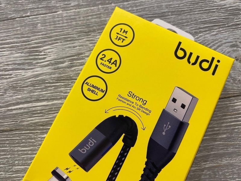 Магнітний кабель Budi на Micro-usb (2.4 A) 1m 81567 фото