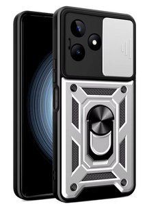 PC + TPU чехол Camshield Armor для Realme Note 50 / серебристый 097673 фото