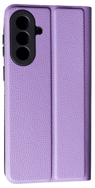 Кожаный чехол книжка Fibra case на Samsung Galaxy A57 (5G) / фиолетовый 204848 фото