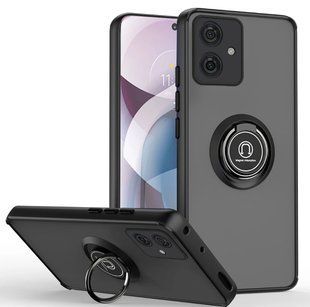 TPU чохол накладка Matte Ring Magnit для Motorola G54 чорний 094795 фото