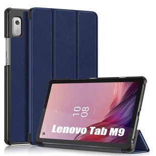 Шкіряний чохол-книжка Crazy Horse для Lenovo Tab M9 (9") / синій 090627 фото
