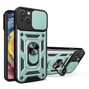 PC + TPU чехол Camshield armor для iPhone 15 Plus / зеленый 093640 фото
