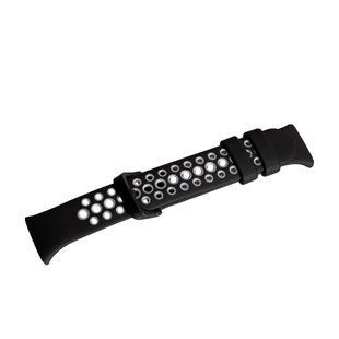 Ремешок браслет Perforation на Xiaomi Mi Smart Band 7 Pro Black and Grey 91032 фото