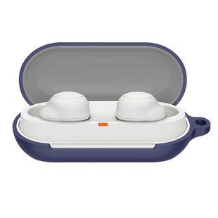 Силиконовый чехол с карабином для Sony WF-XB700 синий 89683 фото