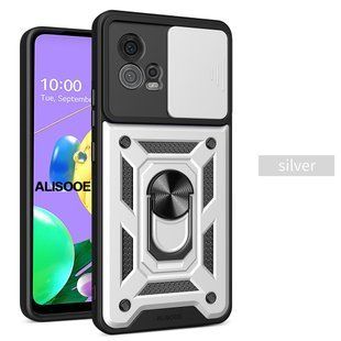 PC + TPU чехол Camshield Armor для Motorola G72 / серебристый 089328 фото