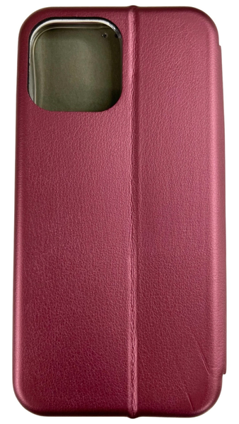 Чохол книжка Elegant book на iPhone 13 Pro Max / бордовий 085019 фото