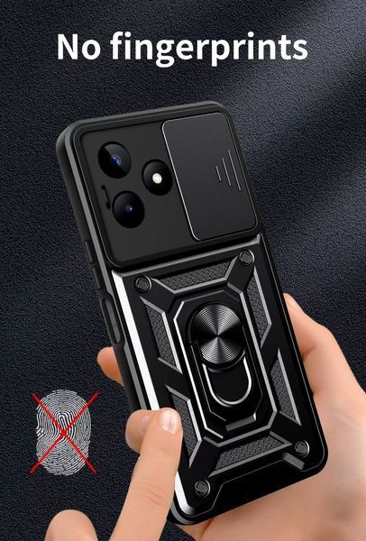 PC + TPU чехол Camshield Armor для Realme Note 50 / серебристый 097673 фото
