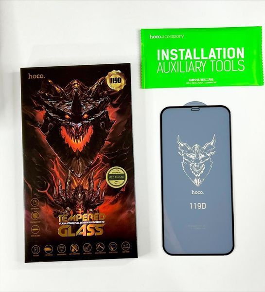 Защитное стекло Hoco DG1 на iPhone 12 (на айфон 12) черный 085288 фото