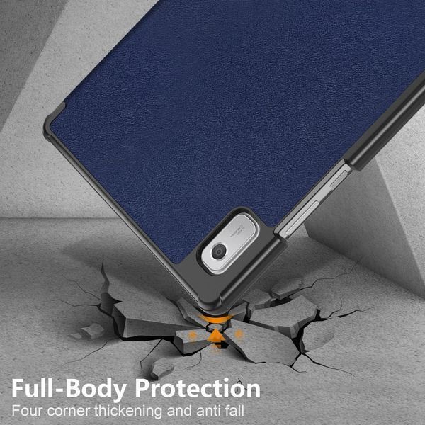 Шкіряний чохол-книжка Crazy Horse для Lenovo Tab M9 (9") / синій 090627 фото