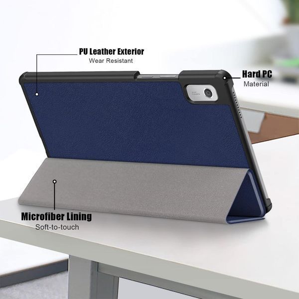Шкіряний чохол-книжка Crazy Horse для Lenovo Tab M9 (9") / синій 090627 фото
