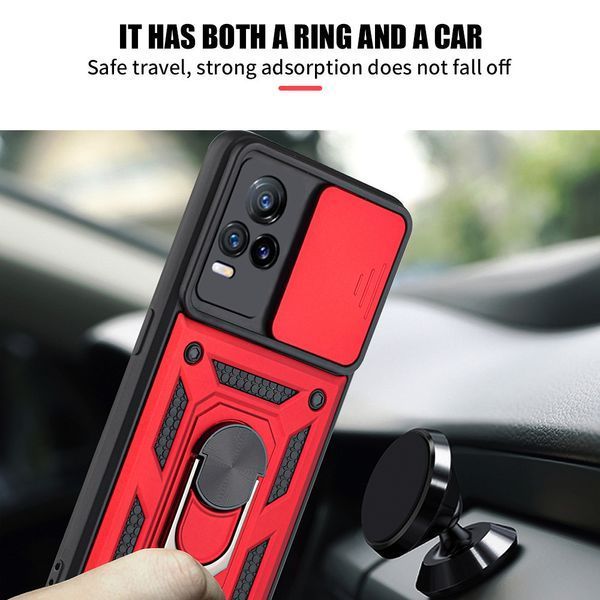 PC + TPU чохол Camshield armor для Vivo V21 / чорний 89480 фото