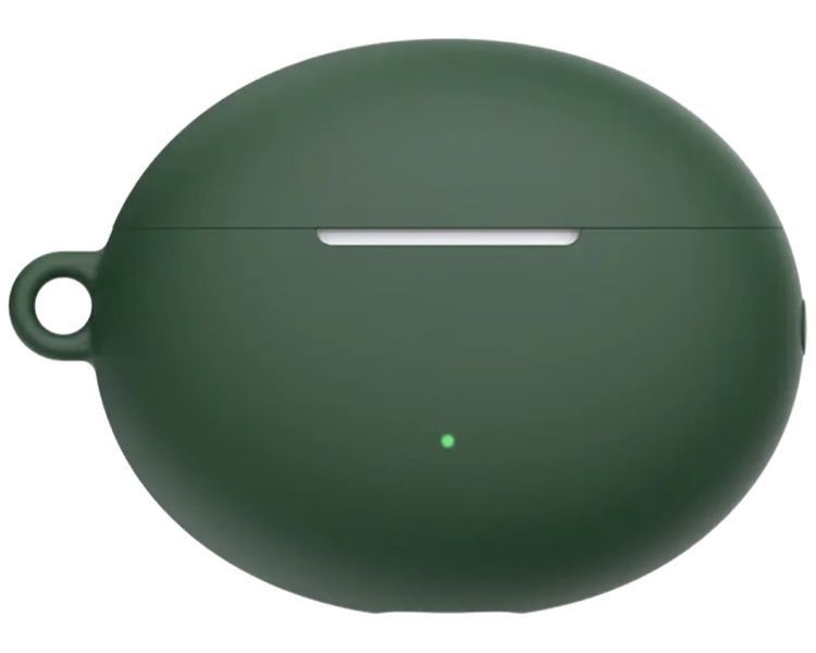 Силиконовый чехол с карабином для Huawei FreeBuds 5i (на фрибадс 5ай) зеленый 87358 фото