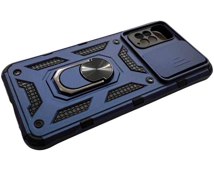 PC + TPU чехол Camshield armor на Xiaomi Redmi Note 11 (на редми ноут 11) синий 086159 фото