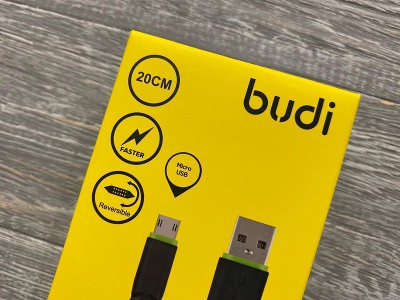 Кабель Budi на Micro-usb (20 см) 81568 фото