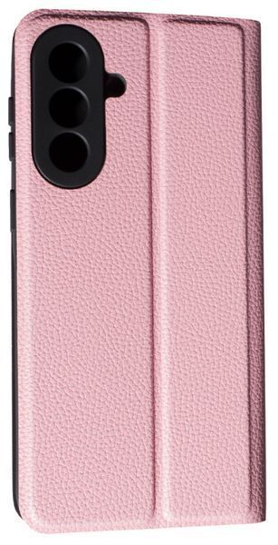 Кожаный чехол книжка Fibra case на Samsung Galaxy A57 (5G) / розовый 204849 фото