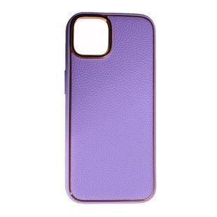 TPU чохол Leather New на iPhone 14 Plus (на айфон 14 плюс) фіалковий 086712 фото