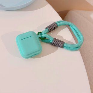 Силіконовий чохол зі шнурком для AirPods 4/бірюзовий 098837 фото