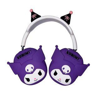 Силиконовые защитные накладки и ушки Kuromi на наушники AirPods Max / фиолетовый 099433 фото