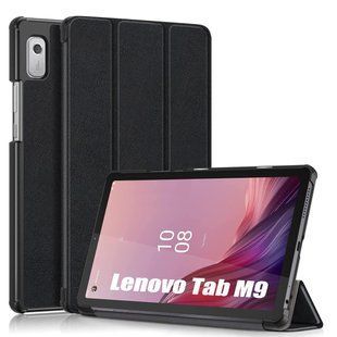 Шкіряний чохол-книжка Crazy Horse для Lenovo Tab M9 (9") / чорний 090628 фото