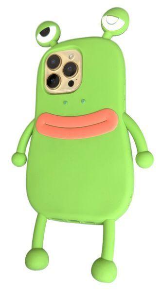 Силиконовый 3D чехол Sleepy Snail для iPhone 15 Pro Max / зеленый 098910 фото